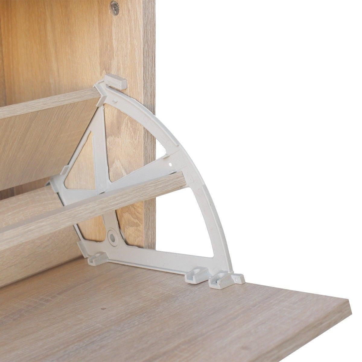White or Oak Shoe Cabinet Organiser