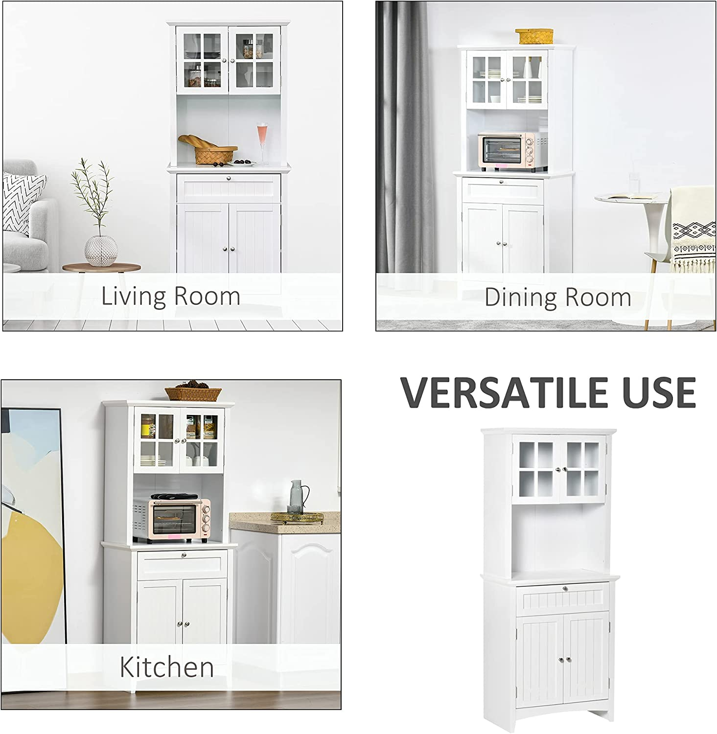 White Wooden Domeno Storage Cupboard