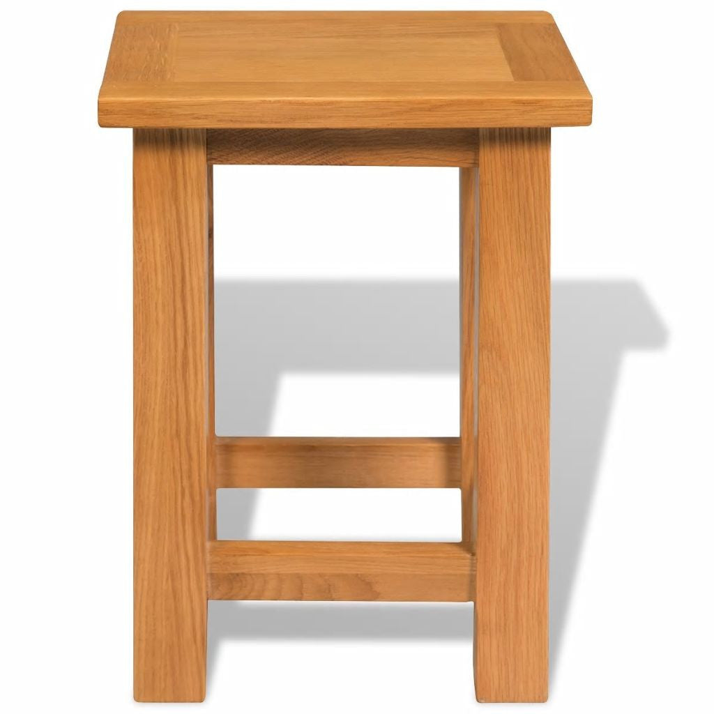 Solid Oak End Table