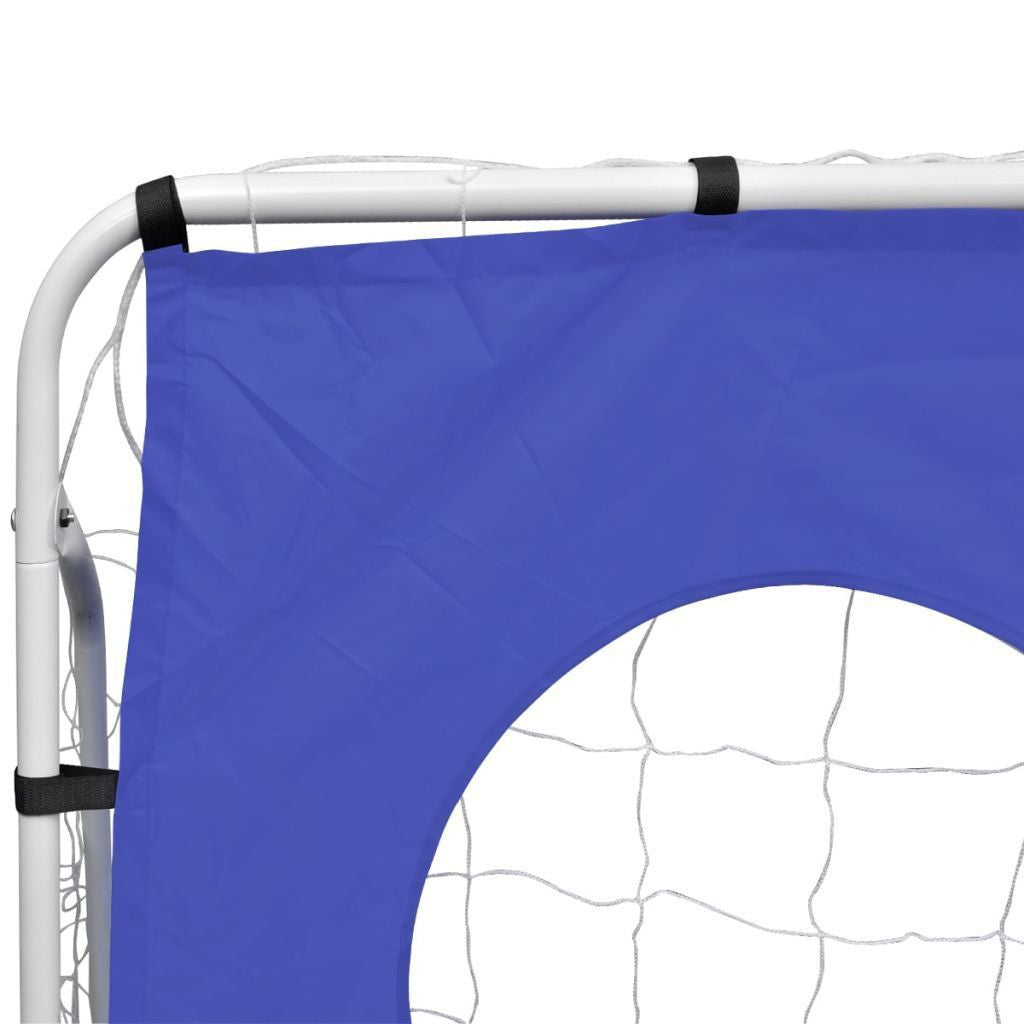 Steel Football Goal with Aiming Holes - 240 x 92 x 150 cm