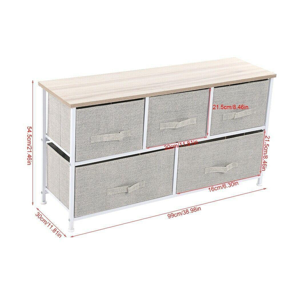 Grey Canvas Drawer Cabinet
