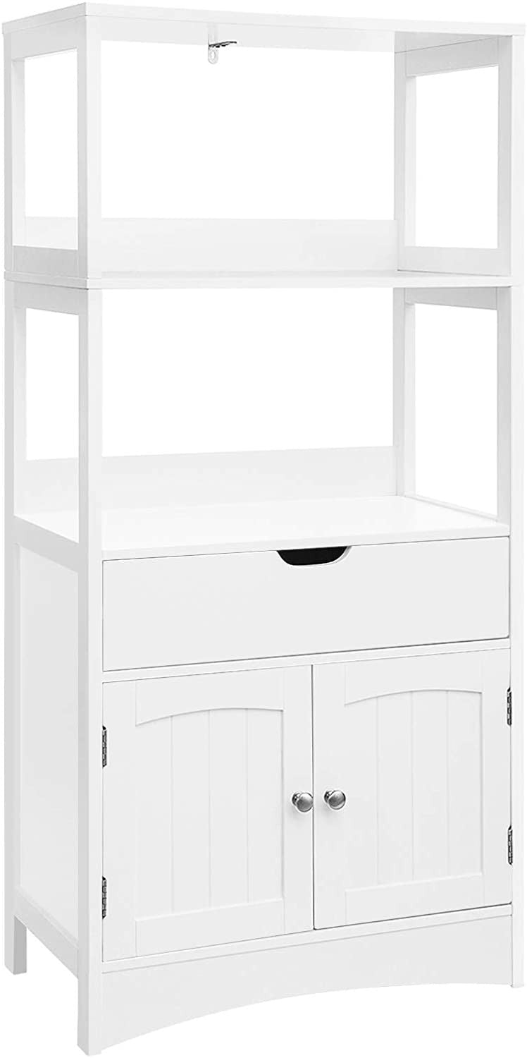 Large White Bathroom Storage Cabinet