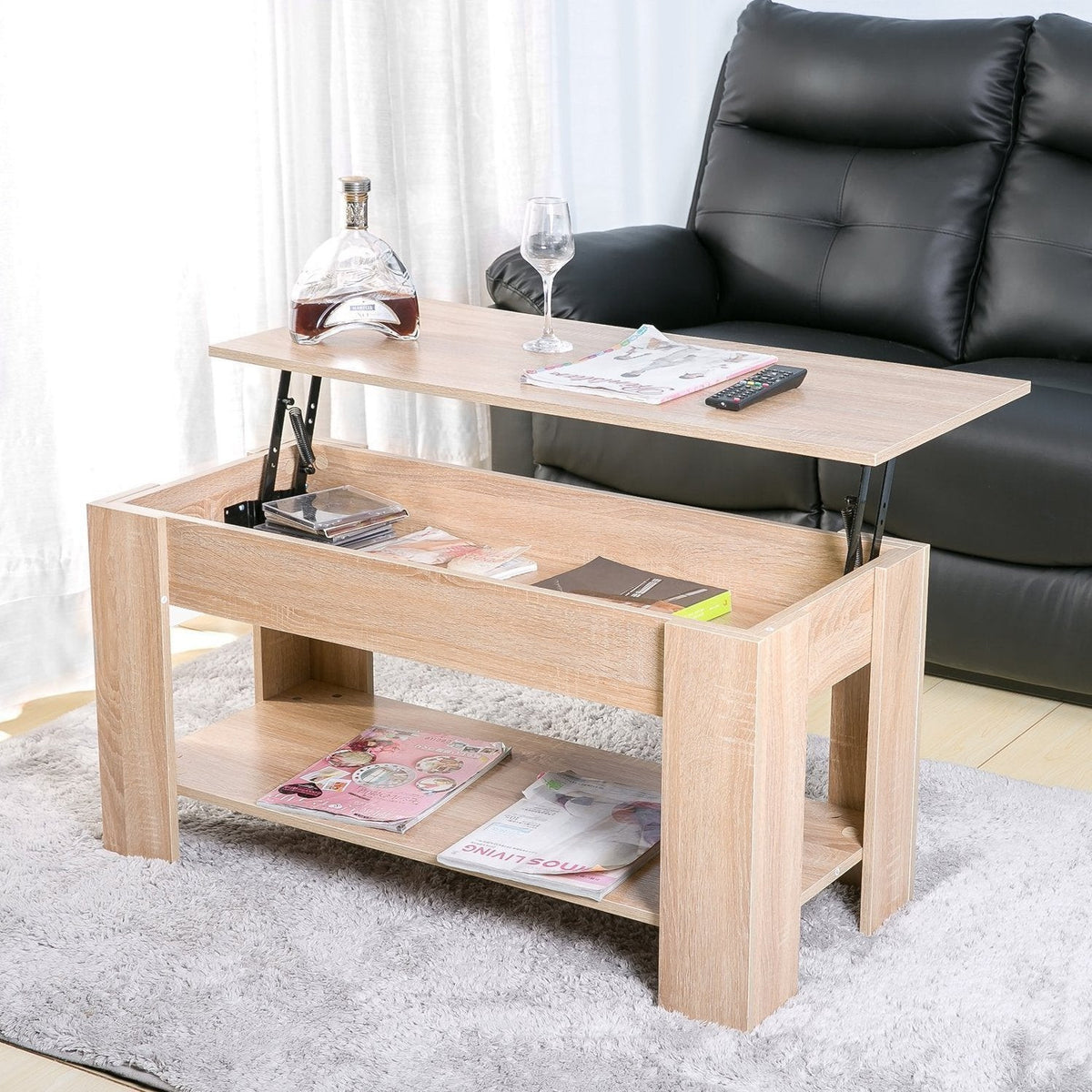 Lift up Coffee Table with Storage