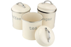 Airtight Tea Sugar And Coffee Storage Jars Set