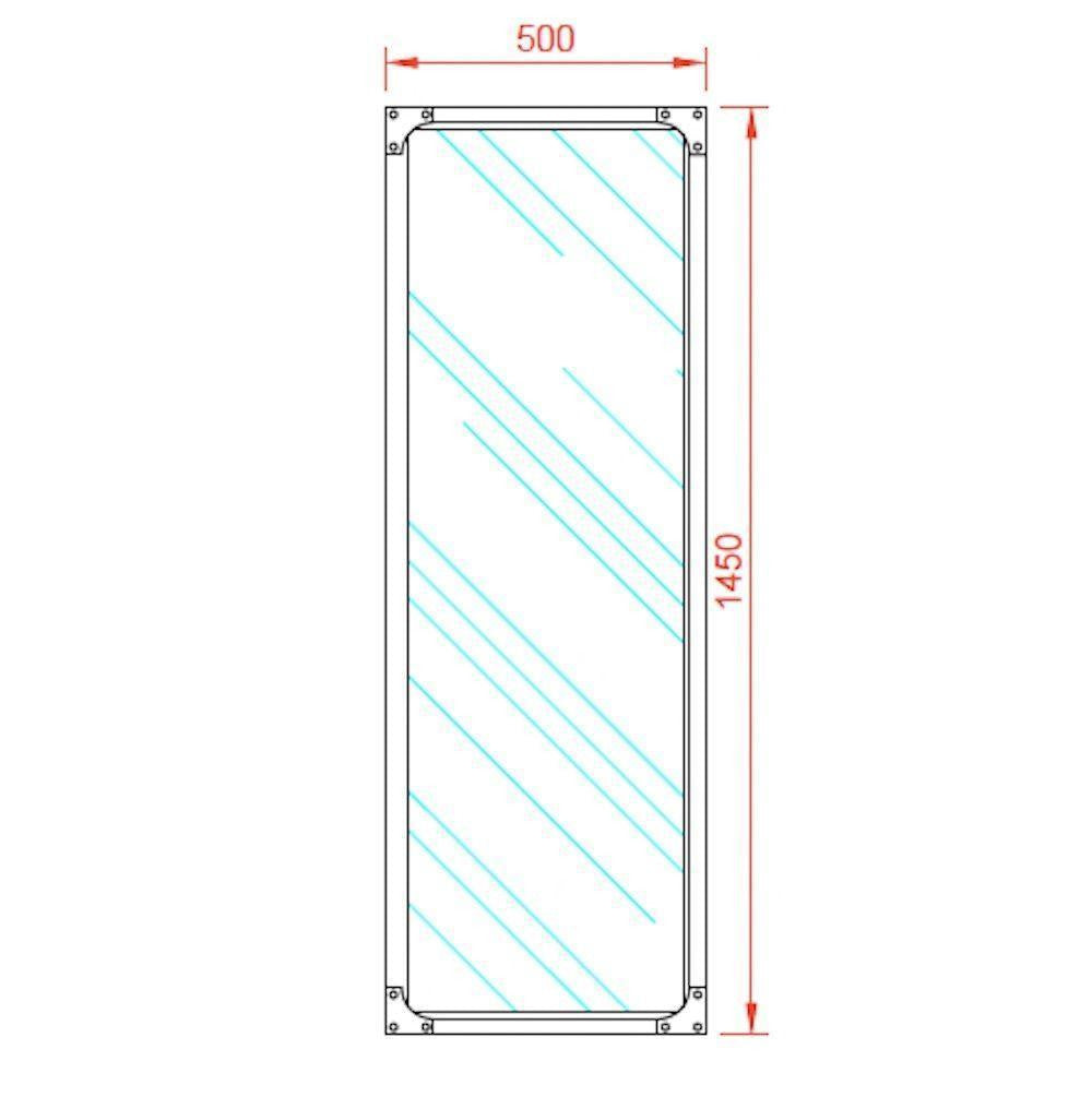 Tall Urban Pewter Mirror