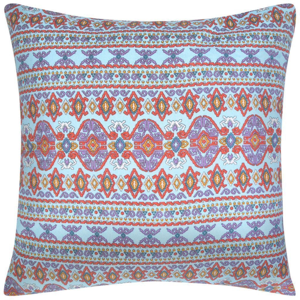 2 Pillow Aztec Printed Canvas Covers 80 x 80 cm