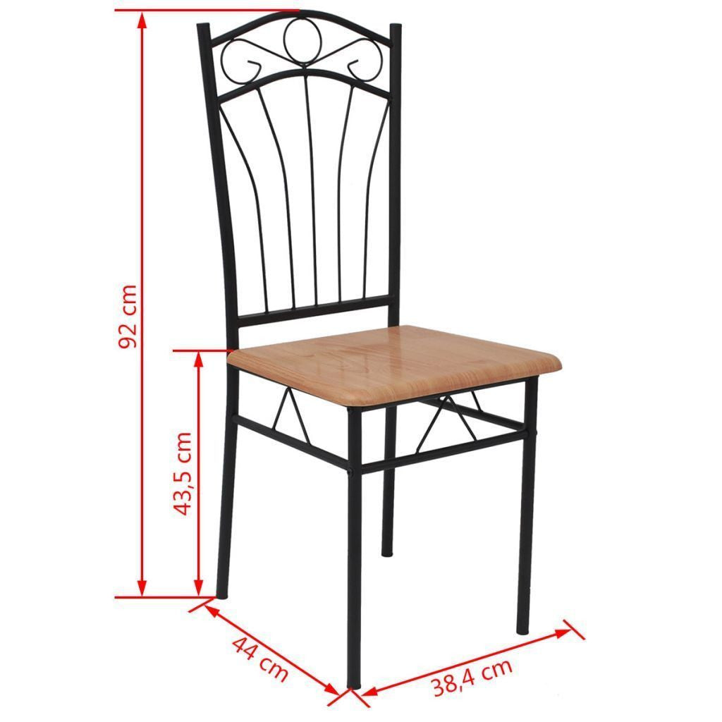 Seven Piece Brown Dining Set