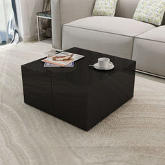 Black High Gloss Storage Coffee Table
