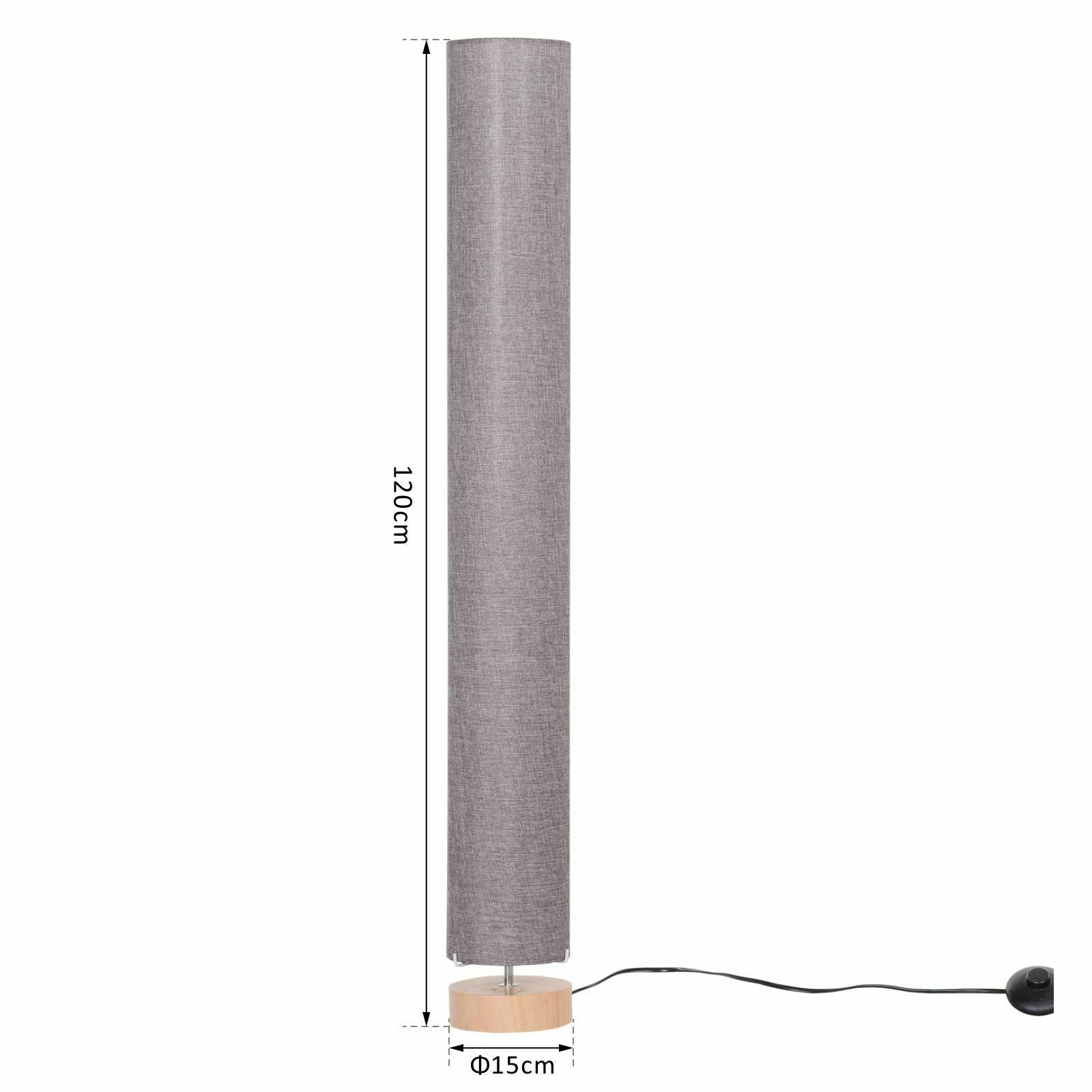 Modern Grey Wooden Floor Lamp
