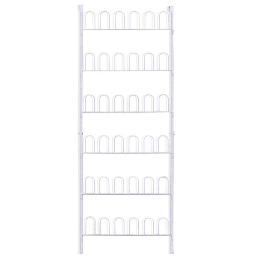 18 Pairs Shoe Racks - 2 pcs - Steel White
