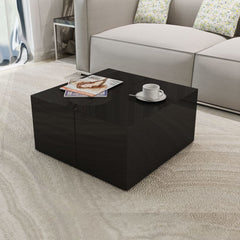 Black High Gloss Storage Coffee Table