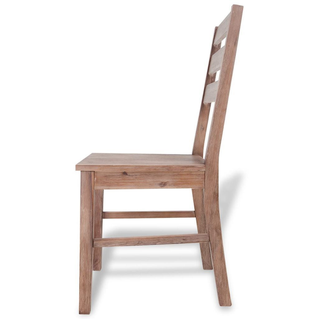Set of 2 Solid Wood Dining Chairs - 55 x 44 x 94.5 cm