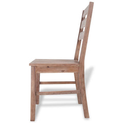 Set of 2 Solid Wood Dining Chairs - 55 x 44 x 94.5 cm