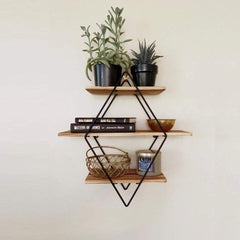Diamond Wooden Shelves