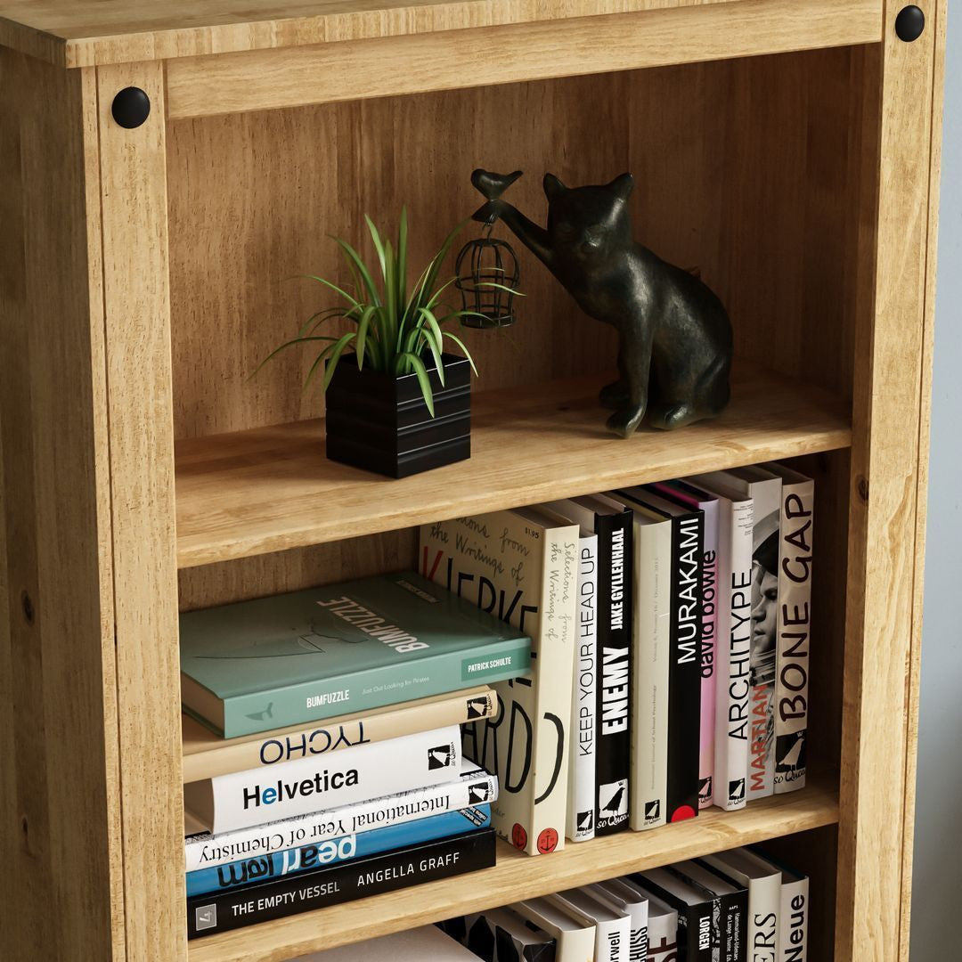 Solid Pine Wood Bookcase