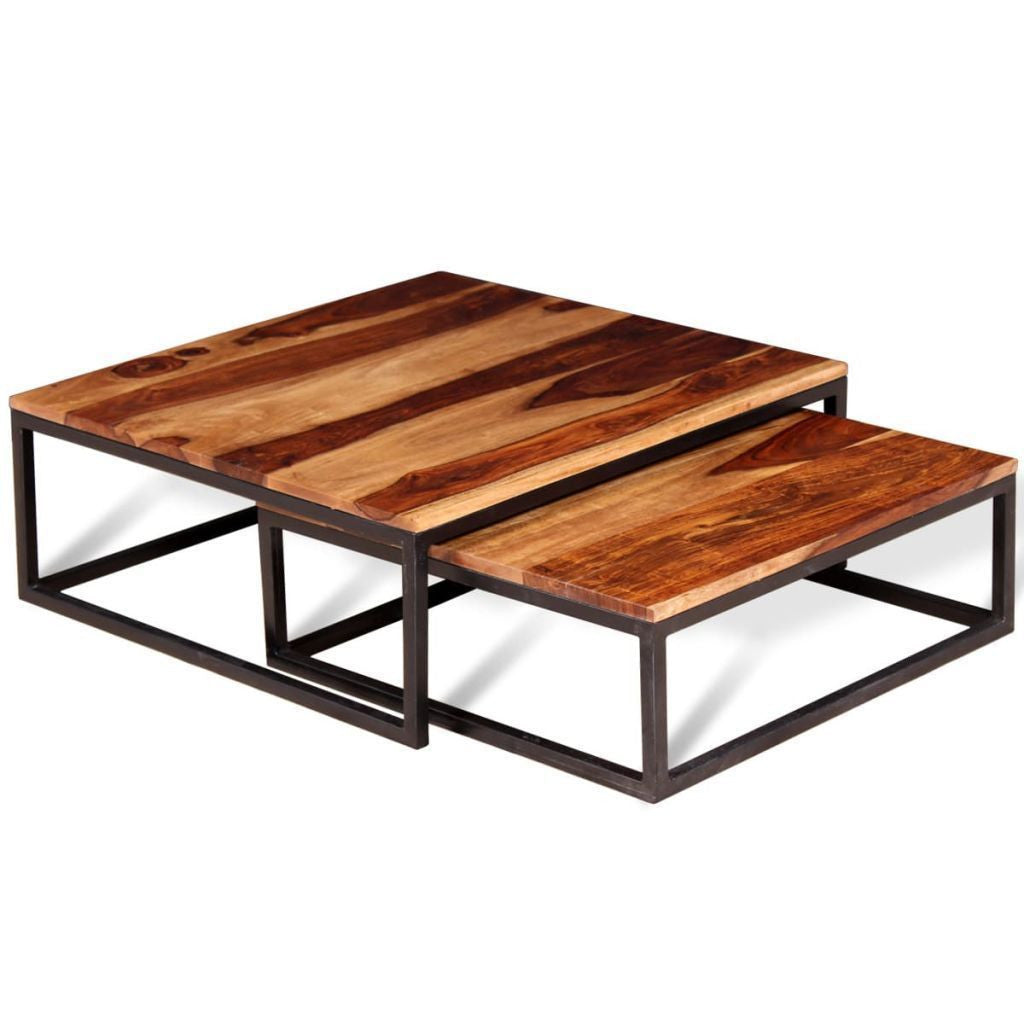 Two Piece Sheesham Nesting Coffee Table