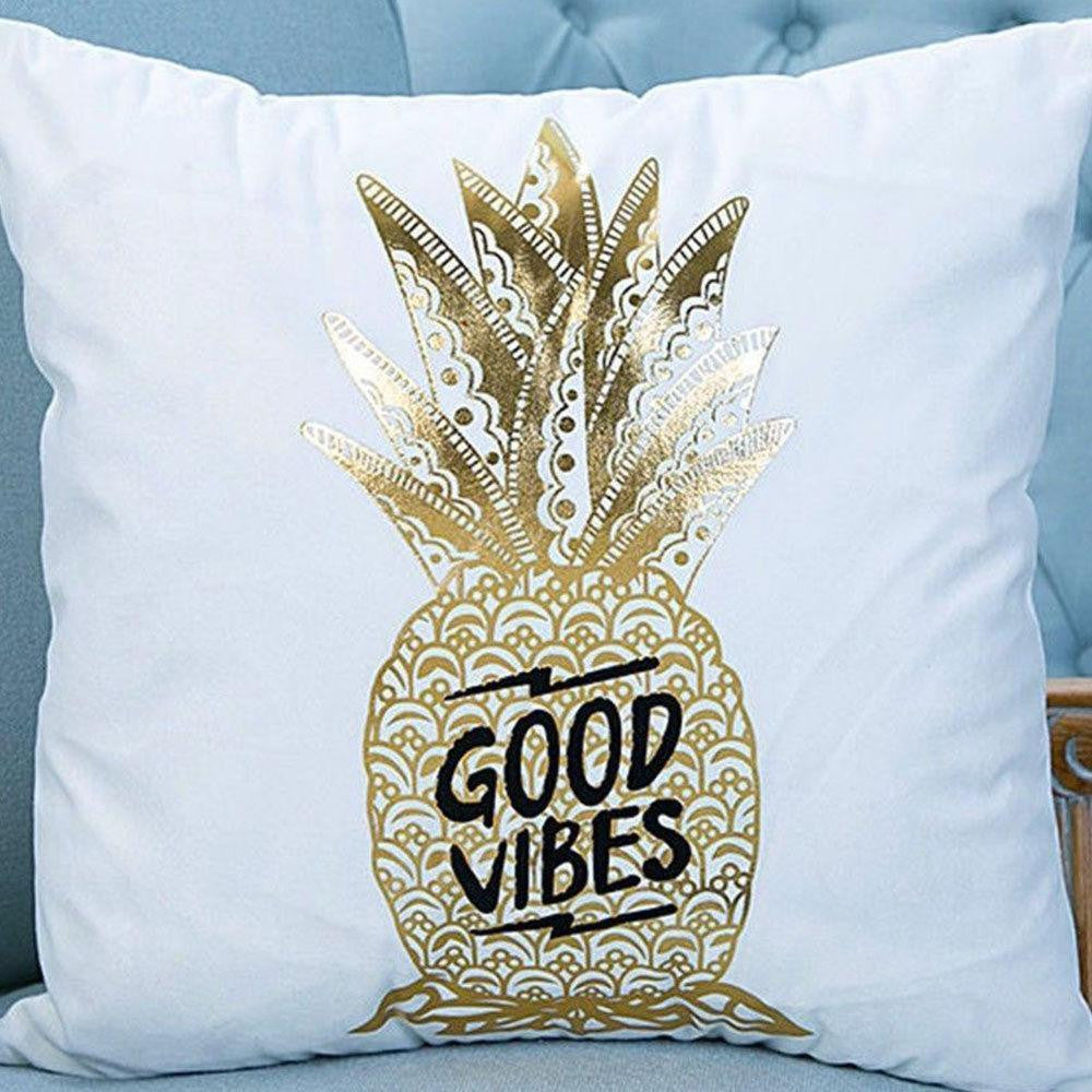 Gold Sparkle Print Cushions