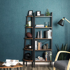 Rustic Industrial 5-Tier ladder Shelf