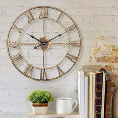 Vintage Gold Round Clock