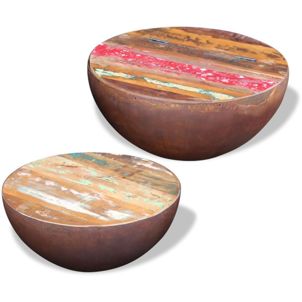 Two Piece Bowl Shaped Coffee Table Set