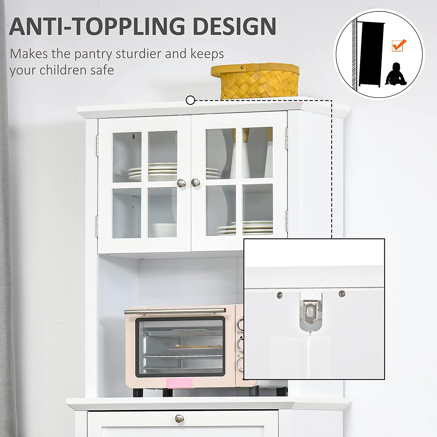 White Wooden Domeno Storage Cupboard