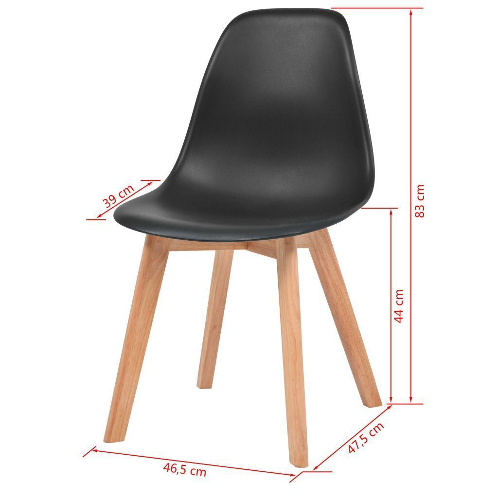 Set of 2 Black Dining Chairs