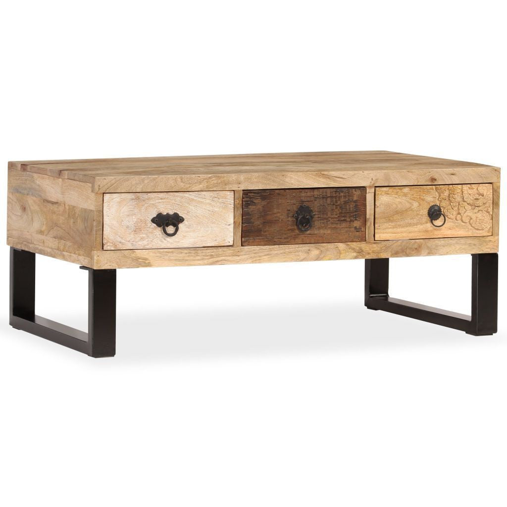 Mango Coffee Table with 3 Drawers