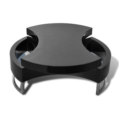 Adjustable High Gloss Black Table Shape
