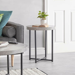 Concrete-Look Side Table