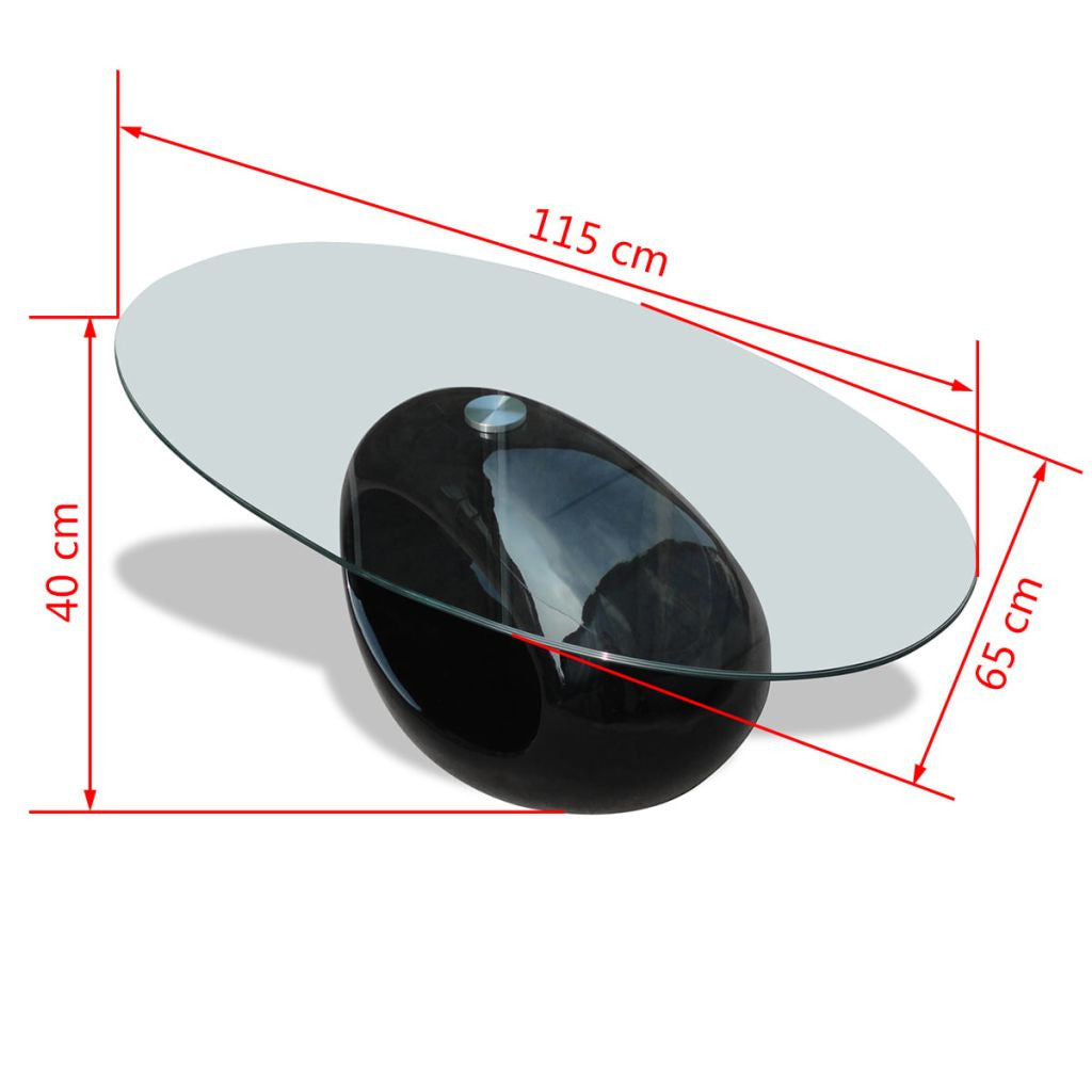 Black Round Coffee Table