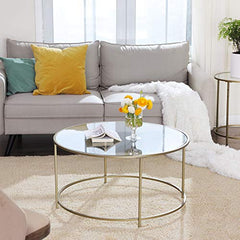 Golden Glass Coffee Table
