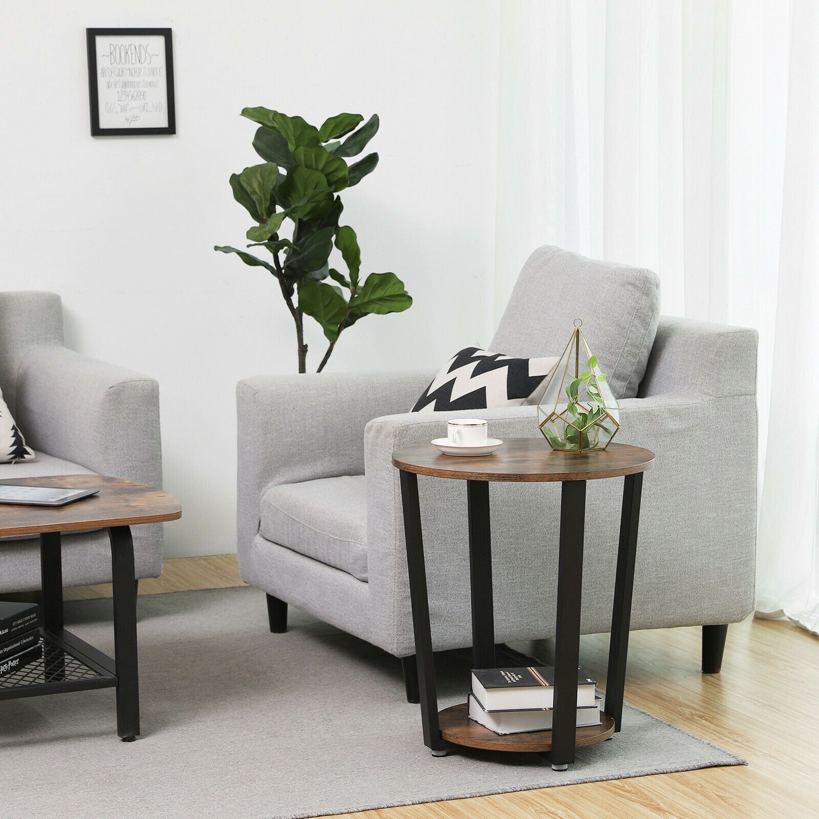 Rustic Brown Industrial Table