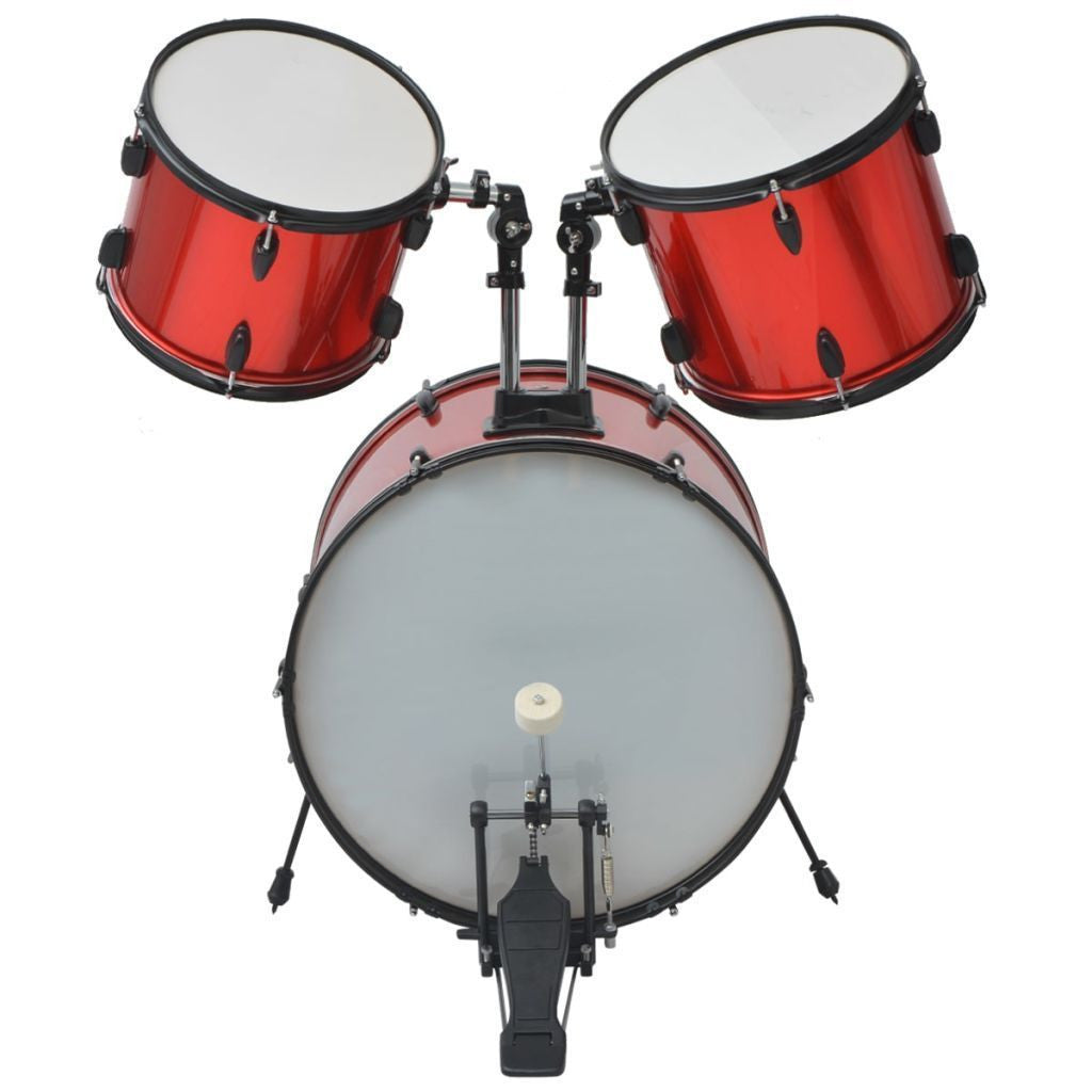 Red Adult Complete Drum Kit Powder-coated Steel