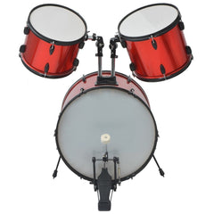 Red Adult Complete Drum Kit Powder-coated Steel