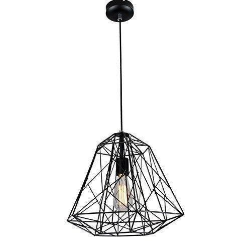 Retro Black Metal Basket Cage Light