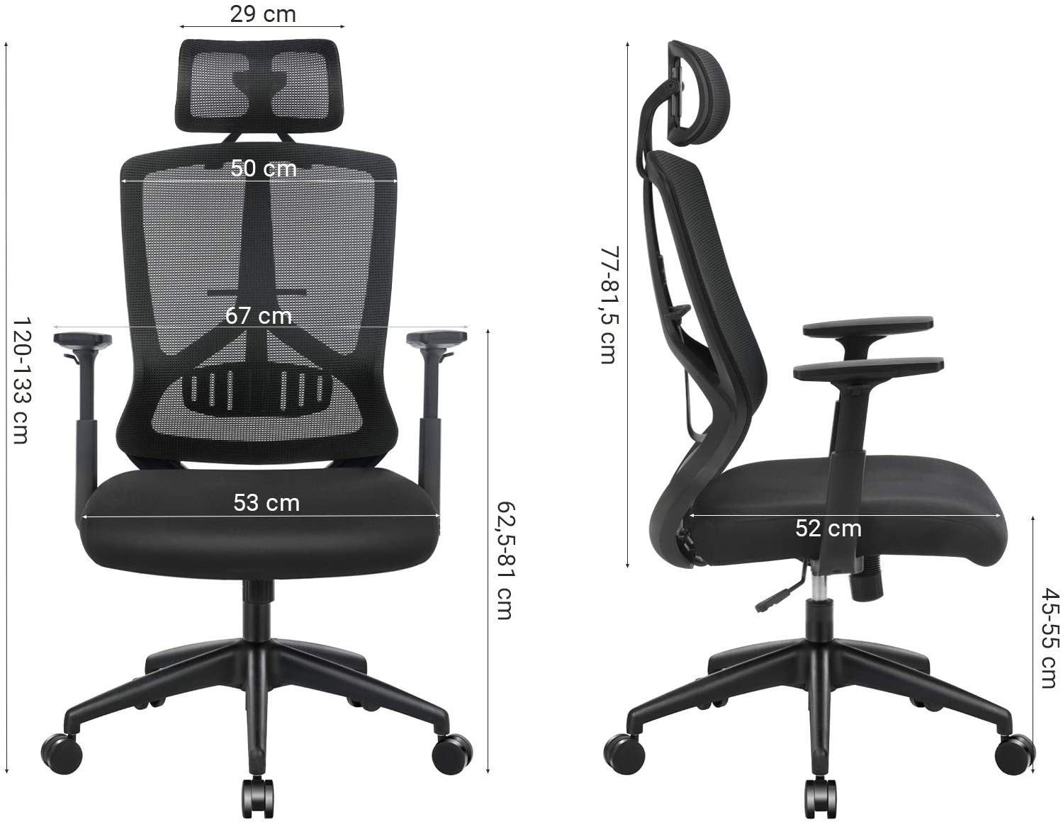 Black Curve Office Chair
