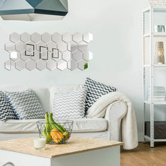 Scandi 32 Pieces Mirrors Wall Sticker