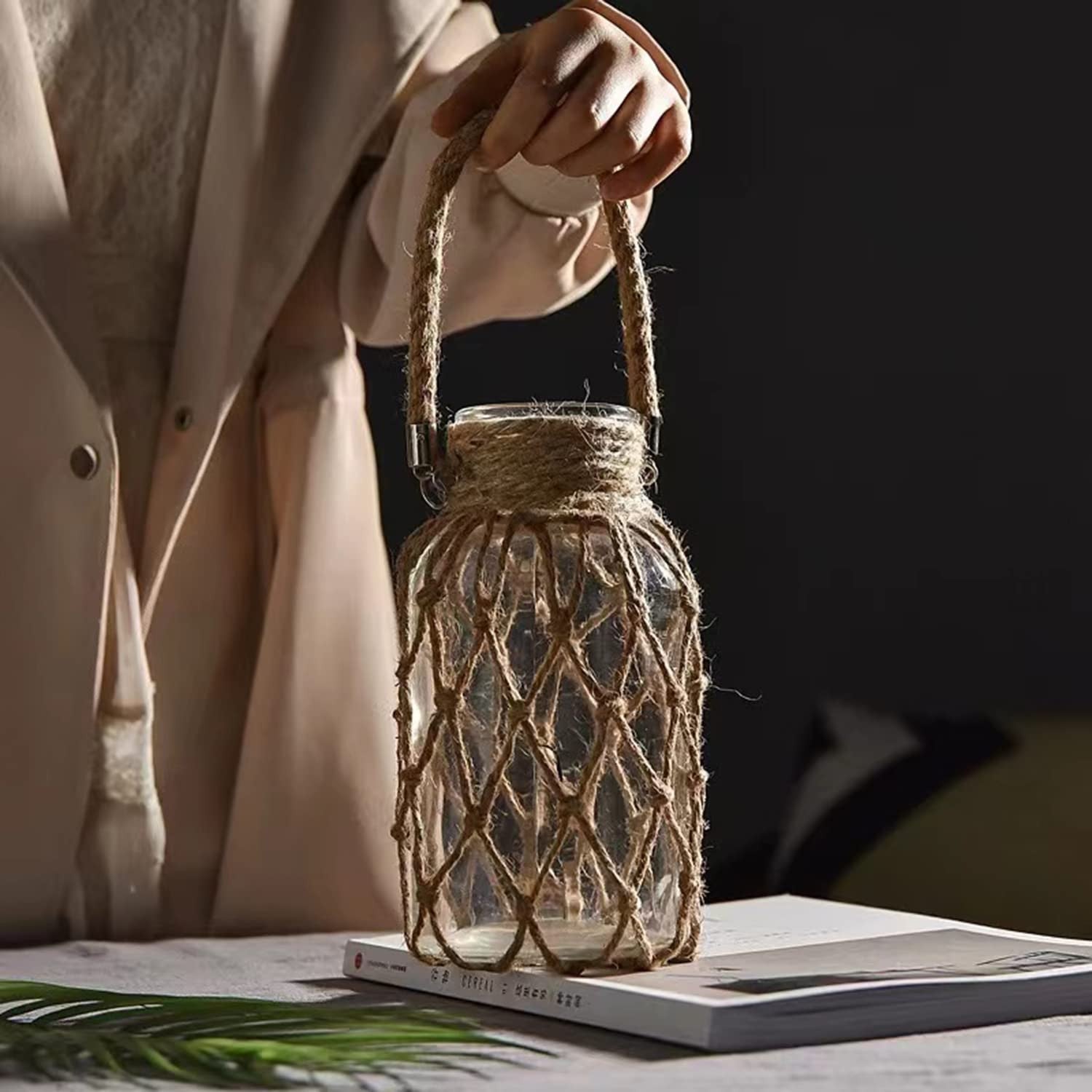 Rustic Hanging Glass Vases