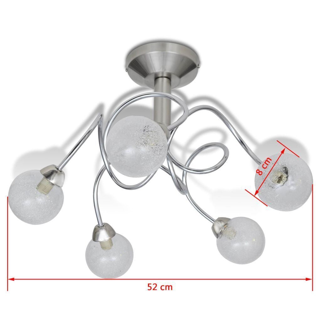 Round Glass Shade Ceiling Lamp