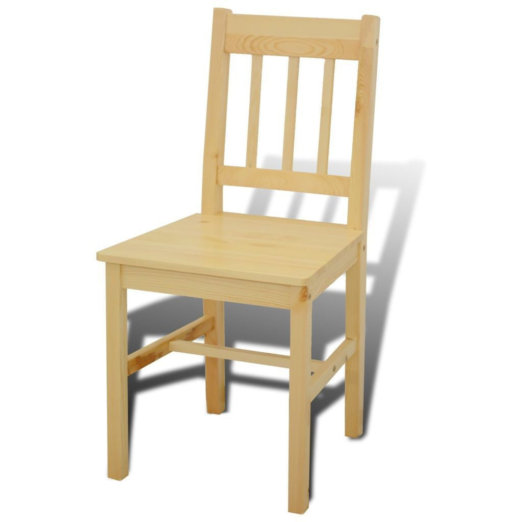 Natural Wooden Dining Table with 4 Chairs