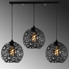 Triple Black Oxford Ceiling Light