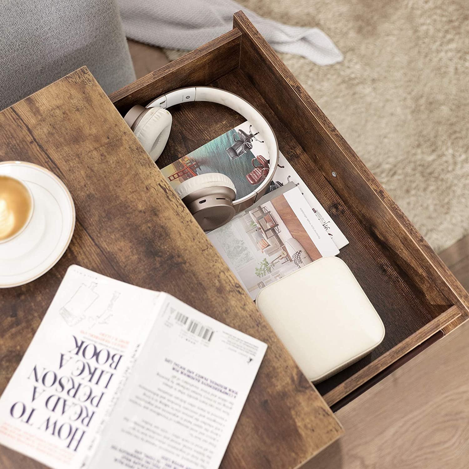 Rustic Industrial Bedside Table