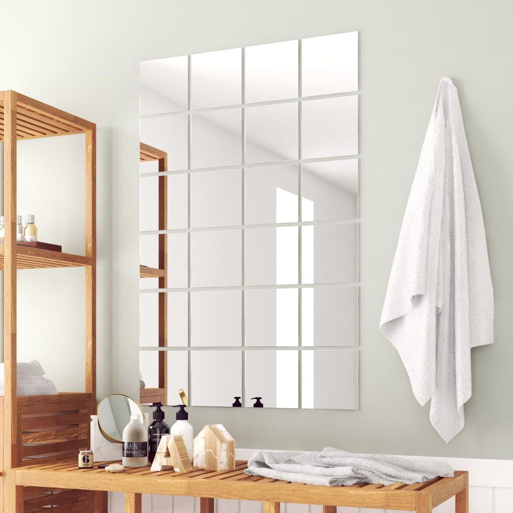24 x Square Glass Mirror Titles