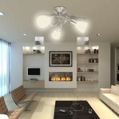 Ceiling Lamp with Glass Shades for 3 Bulbs
