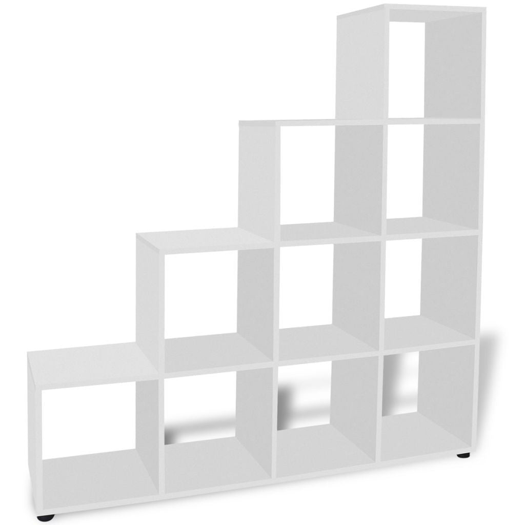 White Staircase Bookcase/Display Shelf - 142 cm