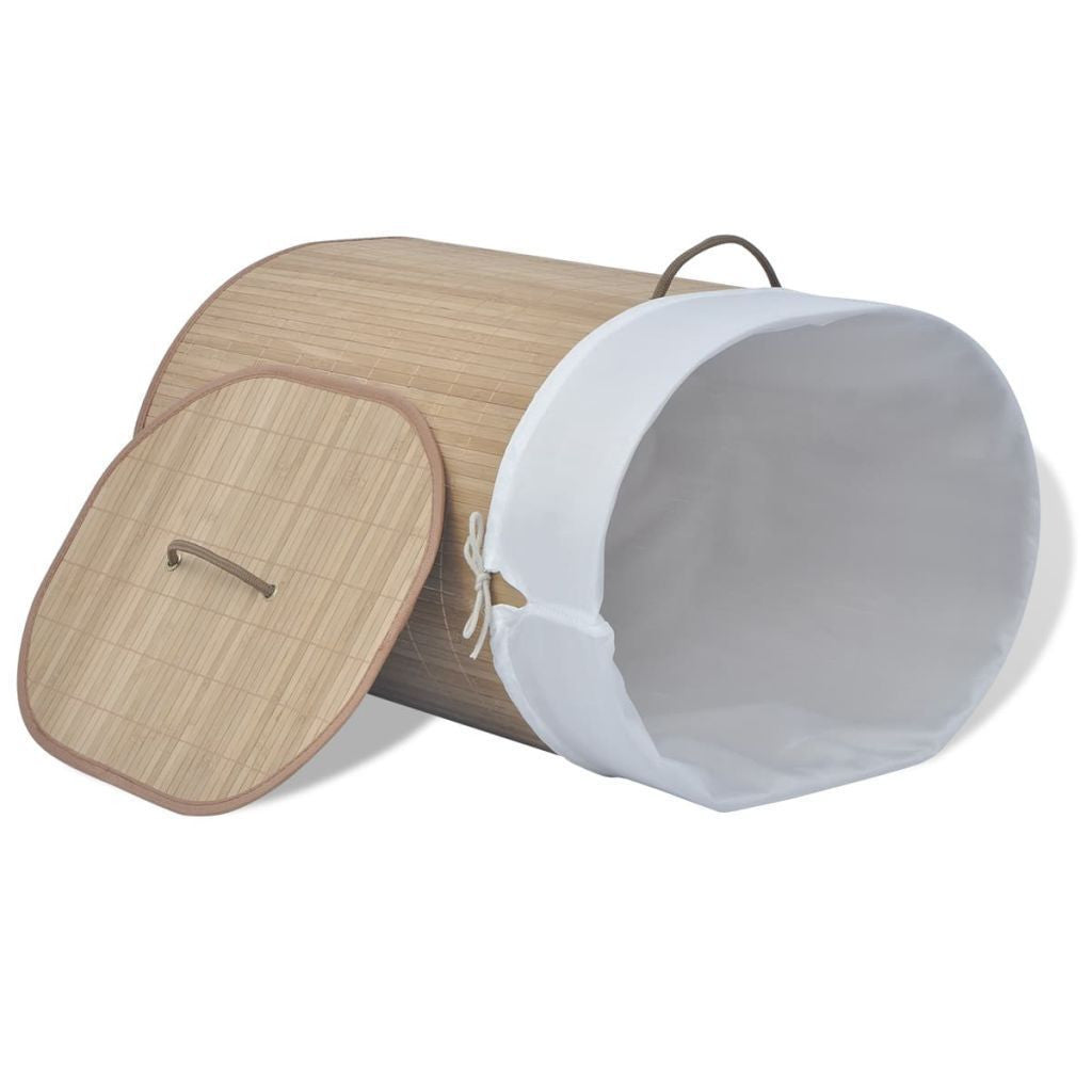 Bamboo Oval Laundry Bin