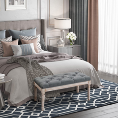 Grey Bed End Footstool