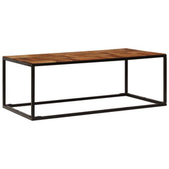 Solid Acacia Wood and Steel Coffee Table
