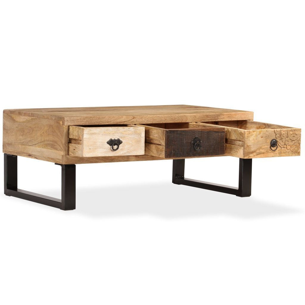 Mango Coffee Table with 3 Drawers
