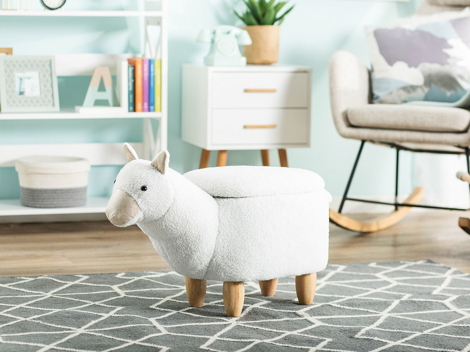 Fabric Alpaca Animal Stool